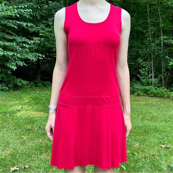 ATHLETA red drop waist tank style dress, S. - Picture 5 of 6
